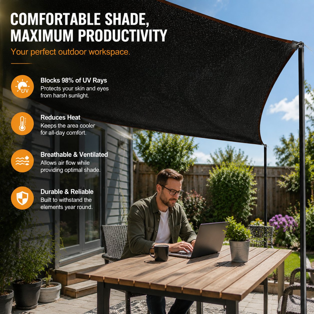 ☀️ 98% UV-Blocking Sunshade Net – Ultimate Outdoor Protection-3