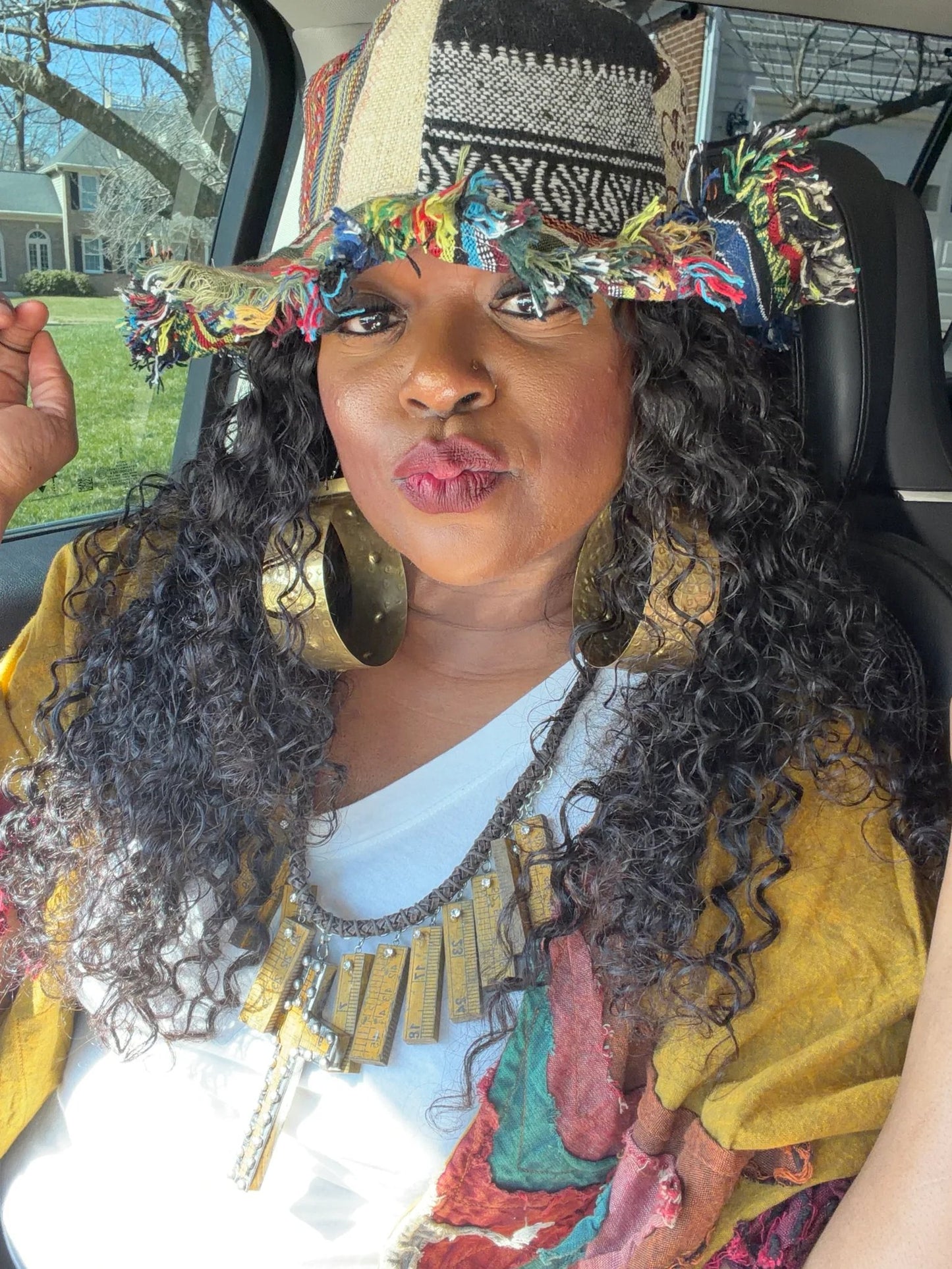 🔥Last Day: 49% OFF🔥Frayed Patchwork Bucket Hat – Shapeable Brim One-of-a-Kind Style