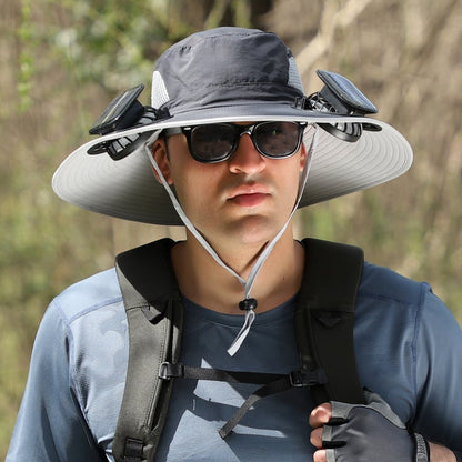 🔥Early Father's Day Sale 60% OFF🧢Wide Brim Solar Fan Outdoor Fishing Hat & USB Charging