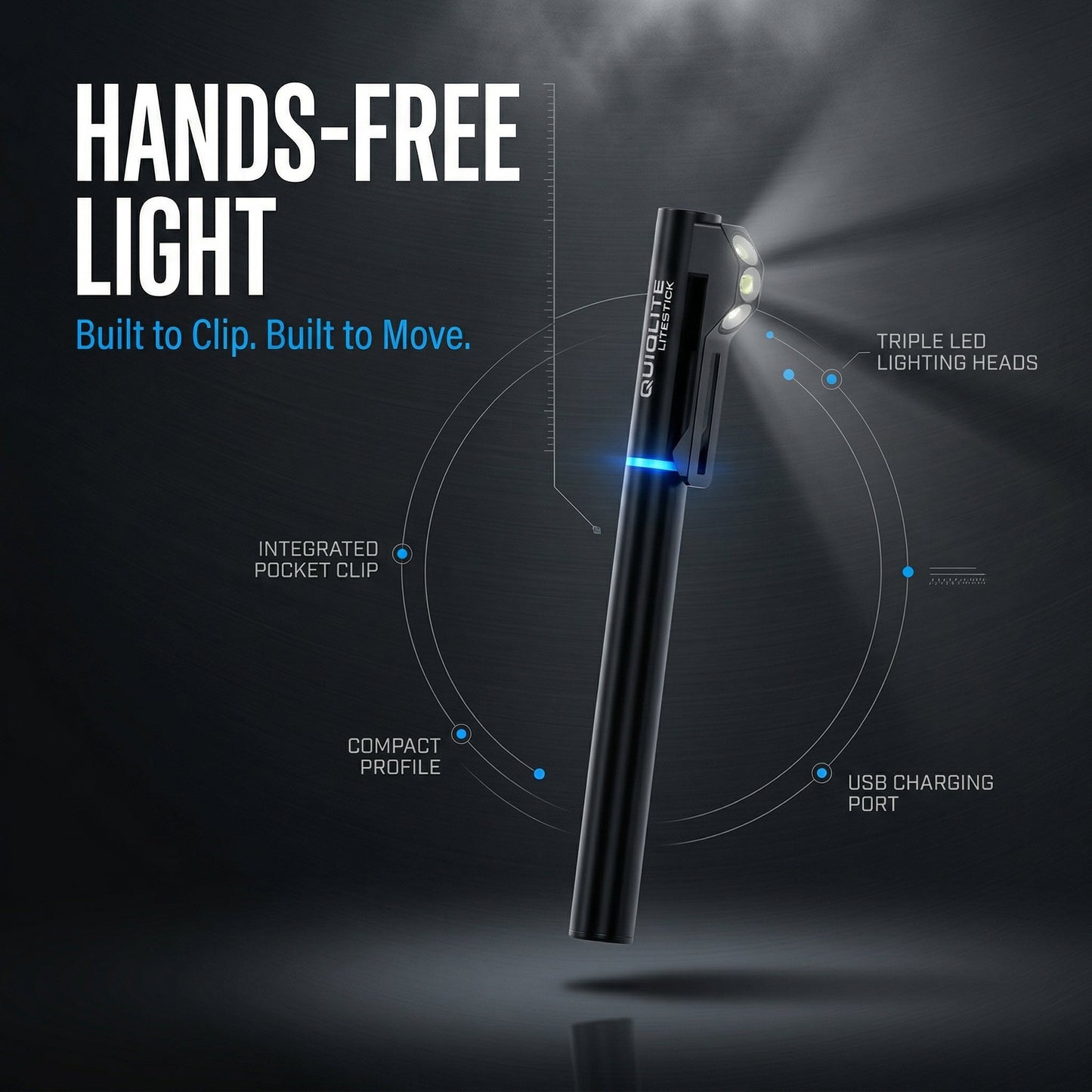 💡 Qu|qLite LiteStick – Ultimate Hands-Free Wearable Safety Light