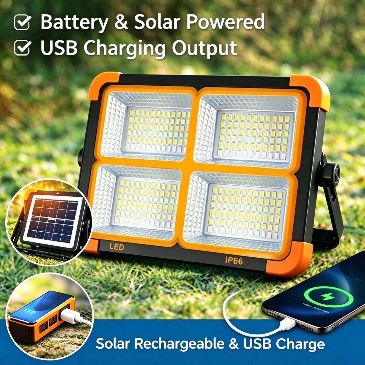 Versatile LED Solar Work Light