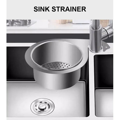 Hands-Free Swan-Hook Sink Strainer