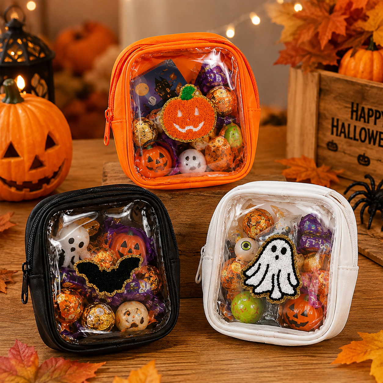 🎃 Halloween Clear Treat Bag | Cute Candy & Party Favor Bag