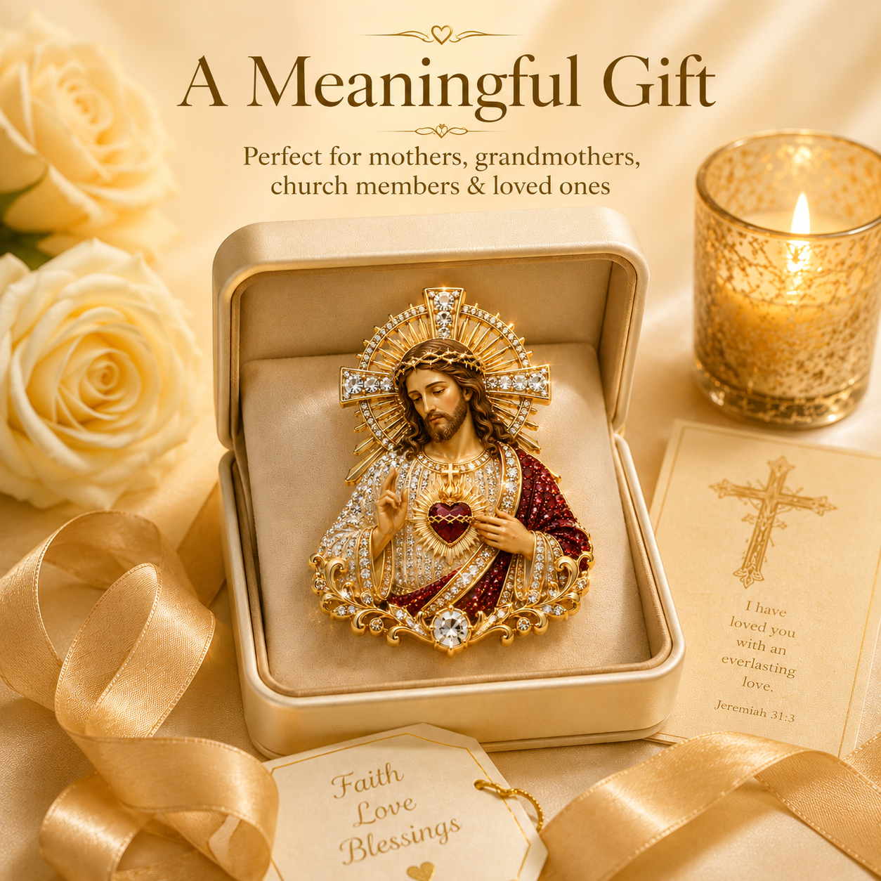 Sacred Heart of Jesus Brooch