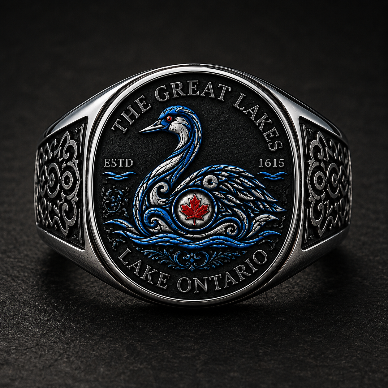 Lake Ontario Forever Ring | Canadian Heritage Great Lakes Men's Gift