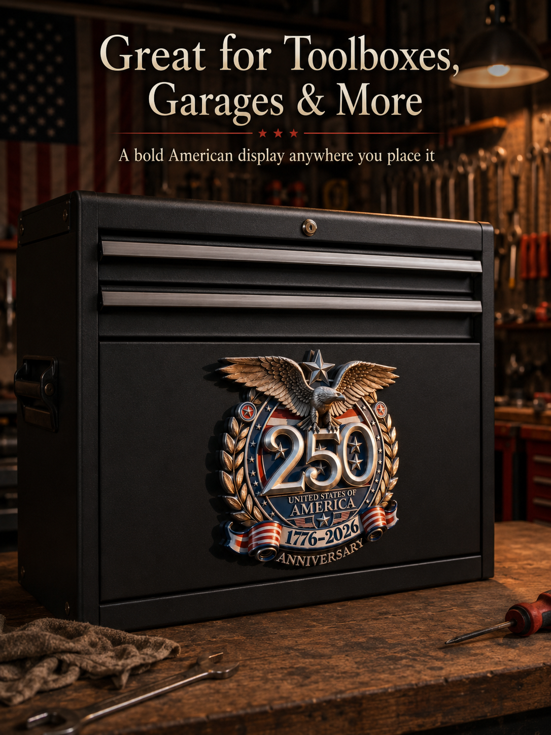 🇺🇸 250th Anniversary United States of America Metal Emblem Celebrate 250 Years of American Pride