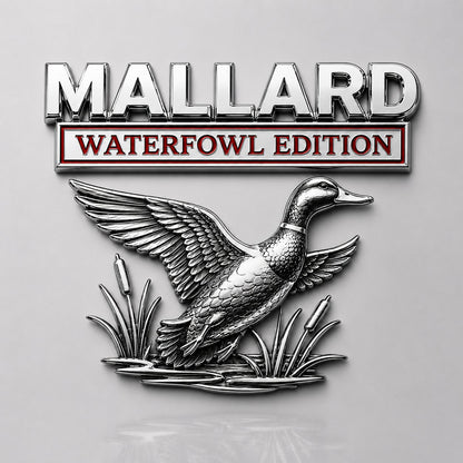 🔥LAST DAY 49% OFF - Mallard Waterfowl Edition Truck Emblem – Chrome Duck Hunter Badge