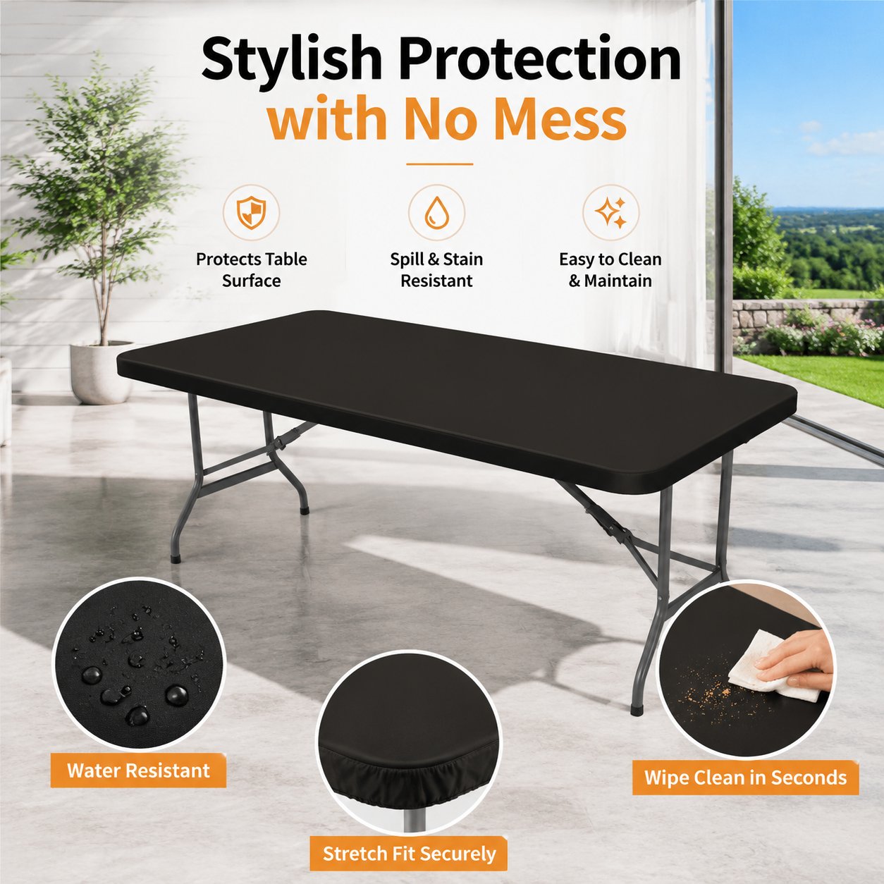 🛋️ Waterproof Stretchy Table Cover