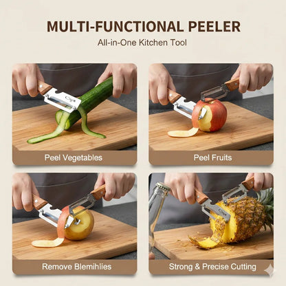 🔪 All-in-One Stainless Steel Peeler 🔥 Razor-Sharp Blade with Bottle Opener 🍎 50K+ SOLD! 🏆
