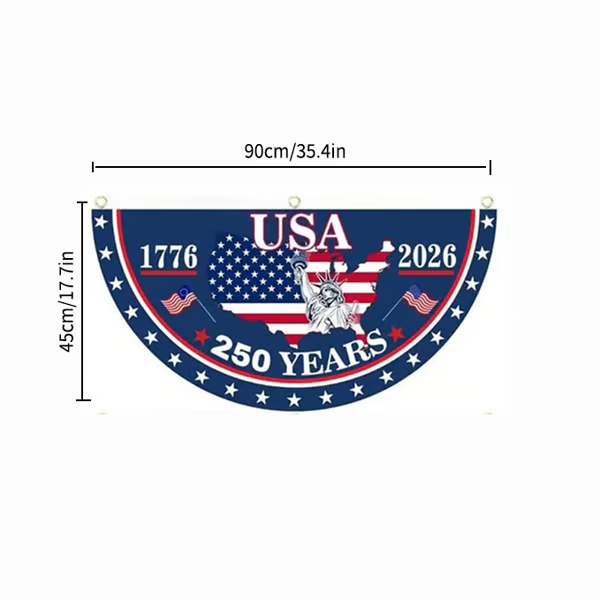 🗽Premium USA 250th Anniversary Nylon Bunting Flag (Embroidered & Sewn)🦅