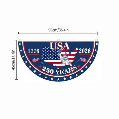 🗽Premium USA 250th Anniversary Nylon Bunting Flag (Embroidered & Sewn)🦅