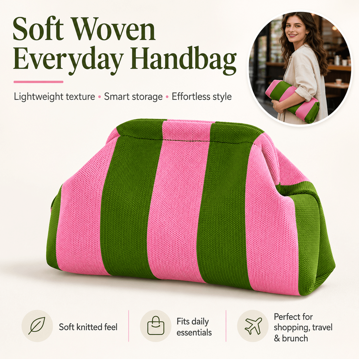 💖 Hot Sale 49%OFF💼Lightweight Woven Fashion Handbag