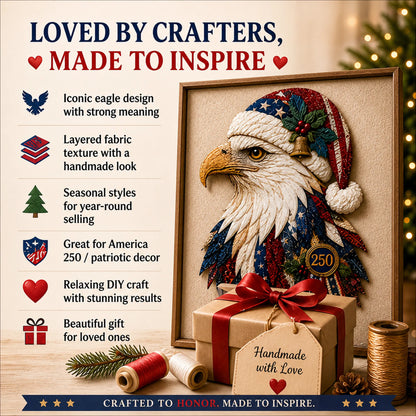 🔥LAST DAY 50% OFF - 🦅Eagle Fabric Art Kit – The Handmade Eagle That Tells Your Story