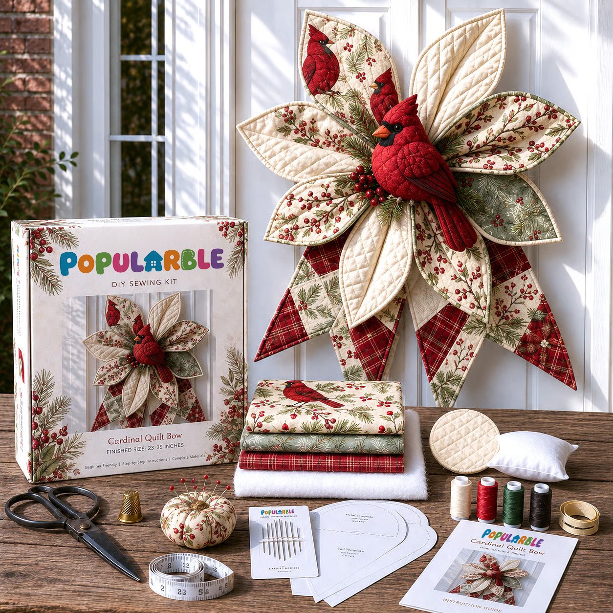 ✝️Last Day 50% OFF- Large Patchwork Bow Sewing Kit (Beginner-Friendly)