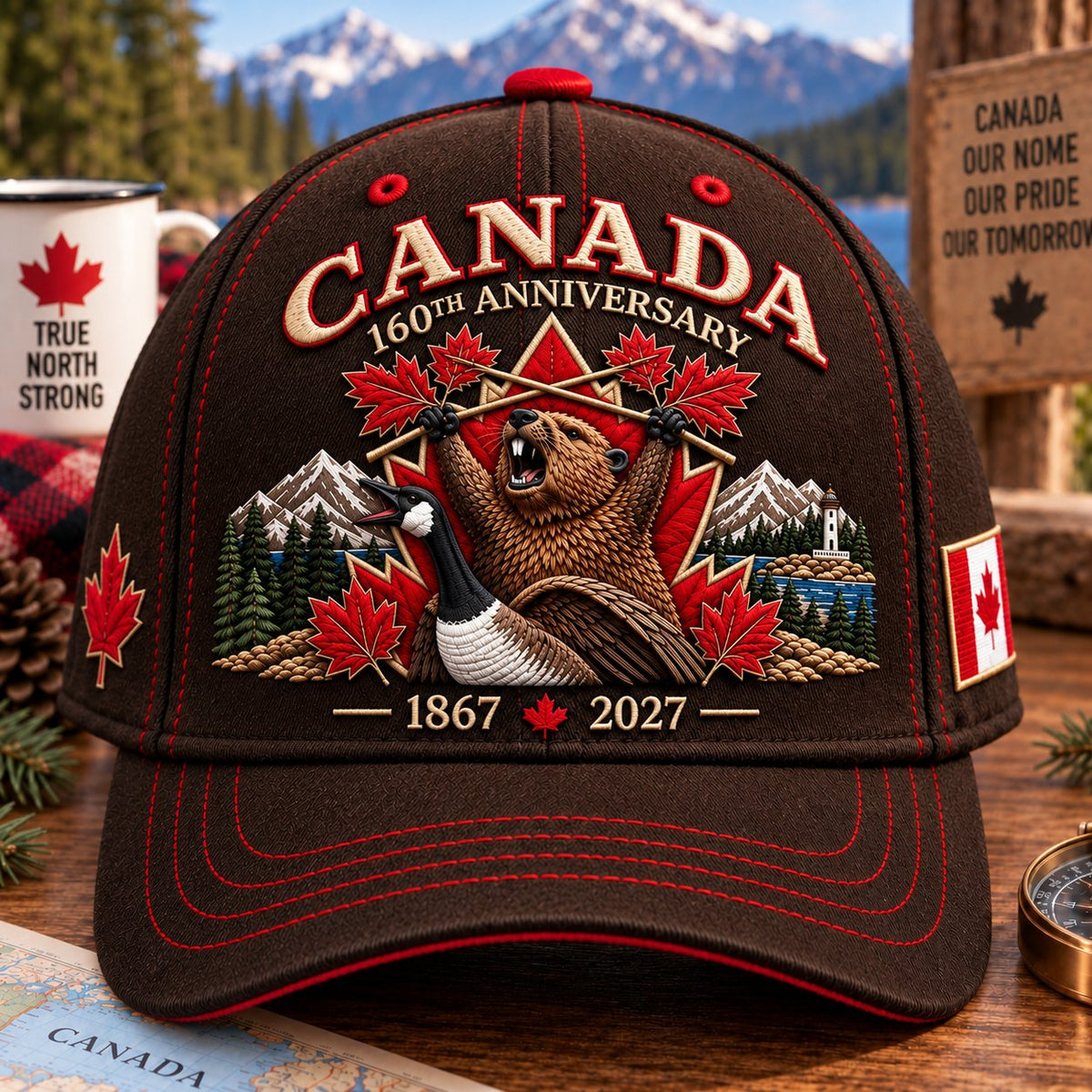 🍁 Canada 160th Anniversary 1867–2027 – Premium Embroidered Heritage Cap ✨ 100% Cotton • Detailed Embroidery • Comfortable Fit