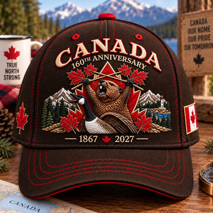 🍁 Canada 160th Anniversary 1867–2027 – Premium Embroidered Heritage Cap ✨ 100% Cotton • Detailed Embroidery • Comfortable Fit