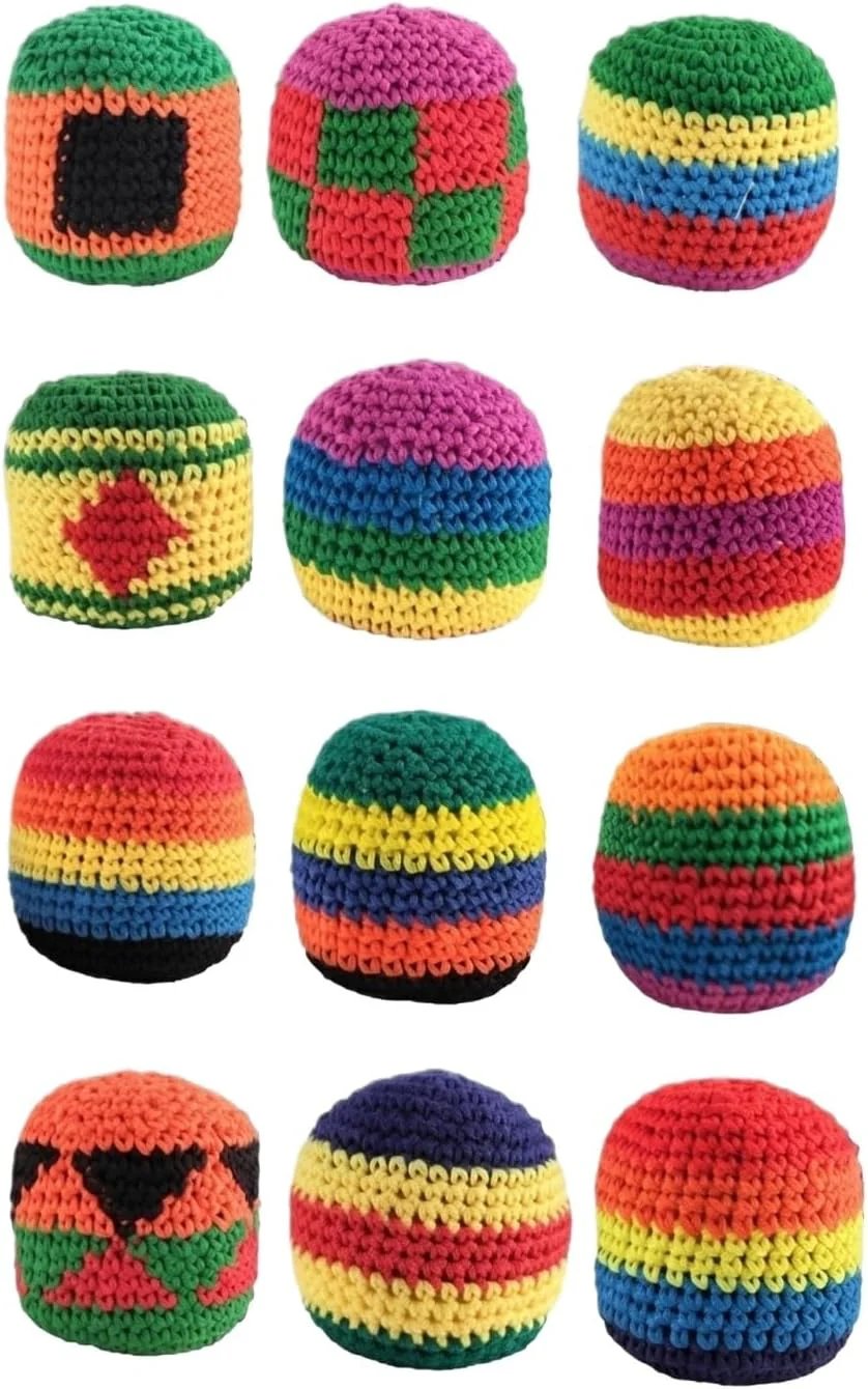 💥45K+ SOLD⚽️Hacky Sack Balls-Handmade Knitted Footbag Sack 2026 Upgraded Assorted Foot Bag