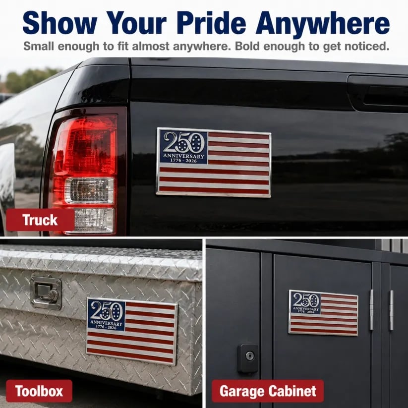 ❤️ Father’s Day Sale - 🔥★250th Anniversary Metal Flag Emblem★