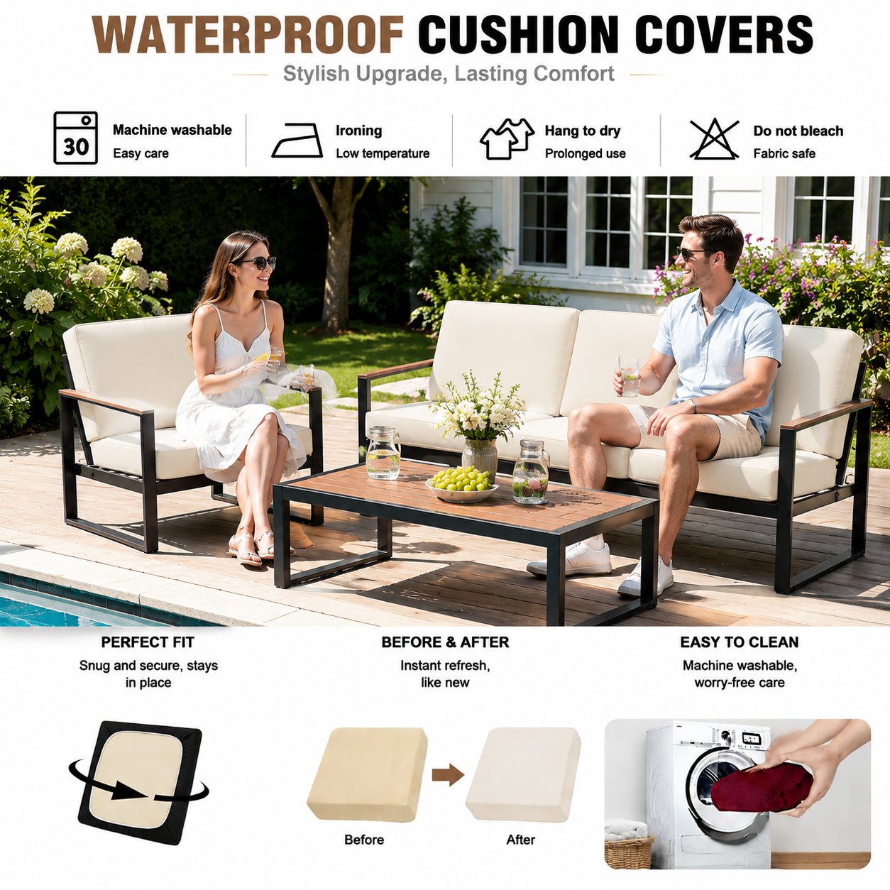 🪑 Stretch Sofa Cushion Covers Set (3 / 6 / 9 PCS) 🔥—Free Shipping