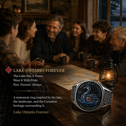 Lake Ontario Forever Ring | Canadian Heritage Great Lakes Men's Gift