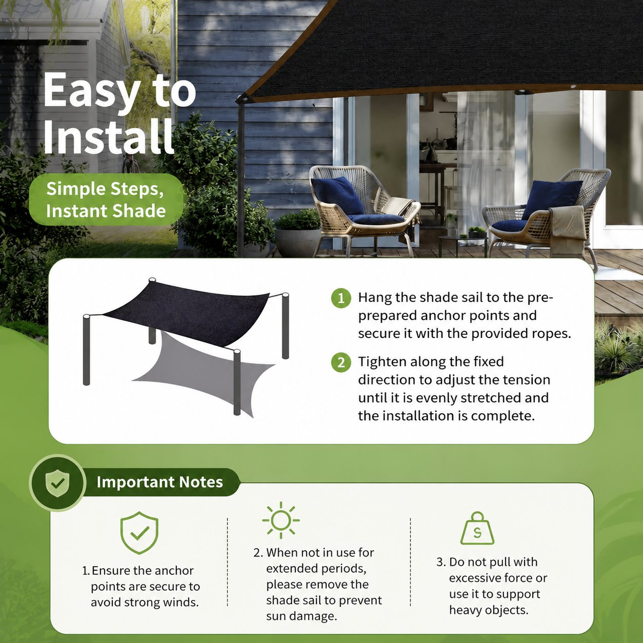 ☀️ 98% UV-Blocking Sunshade Net – Ultimate Outdoor Protection-3