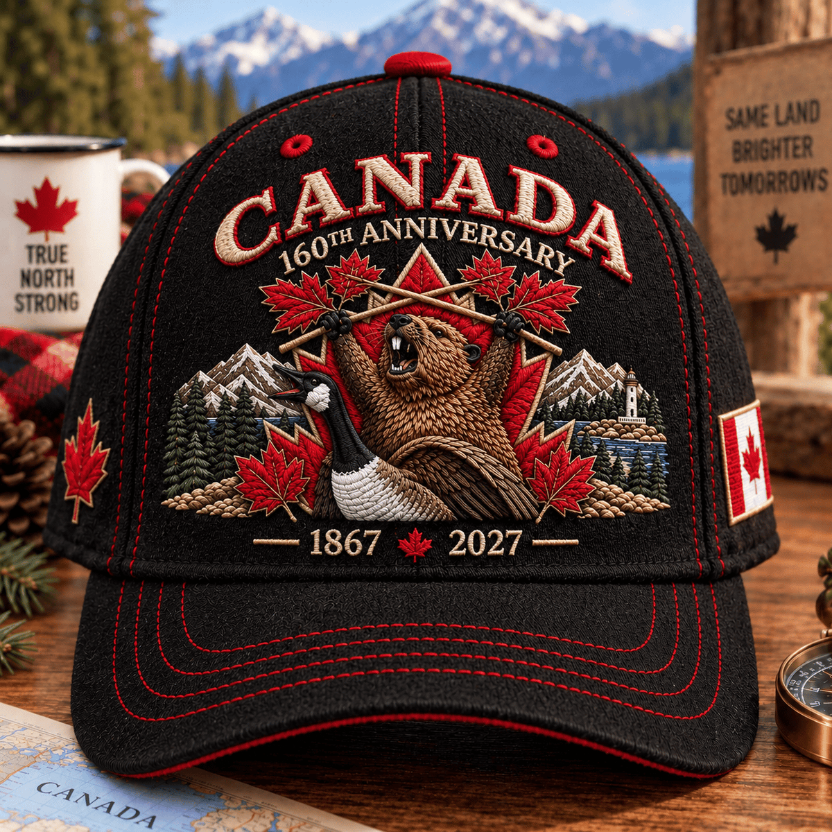 🍁 Canada 160th Anniversary 1867–2027 – Premium Embroidered Heritage Cap ✨ 100% Cotton • Detailed Embroidery • Comfortable Fit