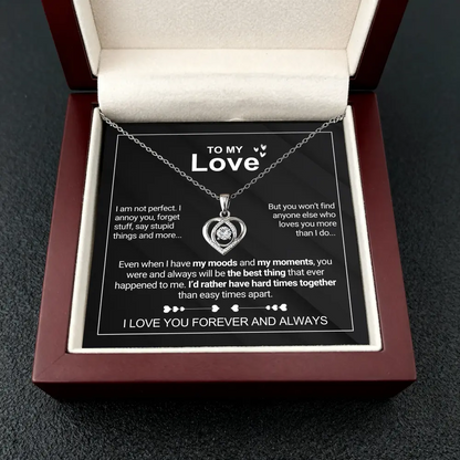💝 To My Love Forever Heart Necklace — “I Still Choose You” Gift Set | 50% OFF