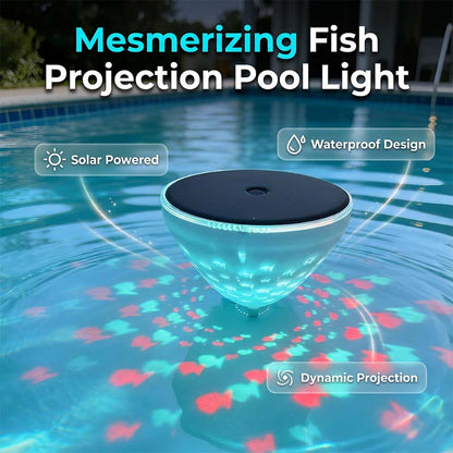 🎁2026 Hot Sale -💕Solar Floating Pool Light with Fish Projection