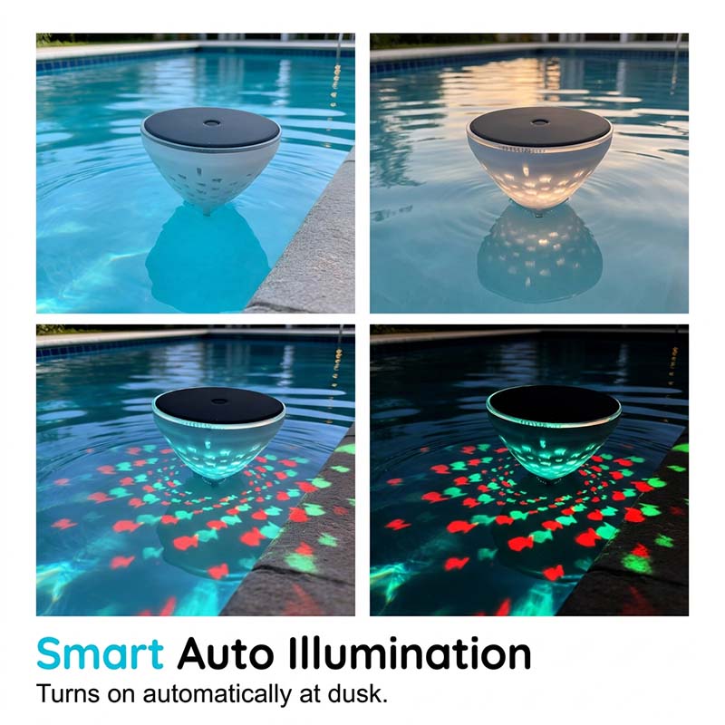 🎁2026 Hot Sale -💕Solar Floating Pool Light with Fish Projection