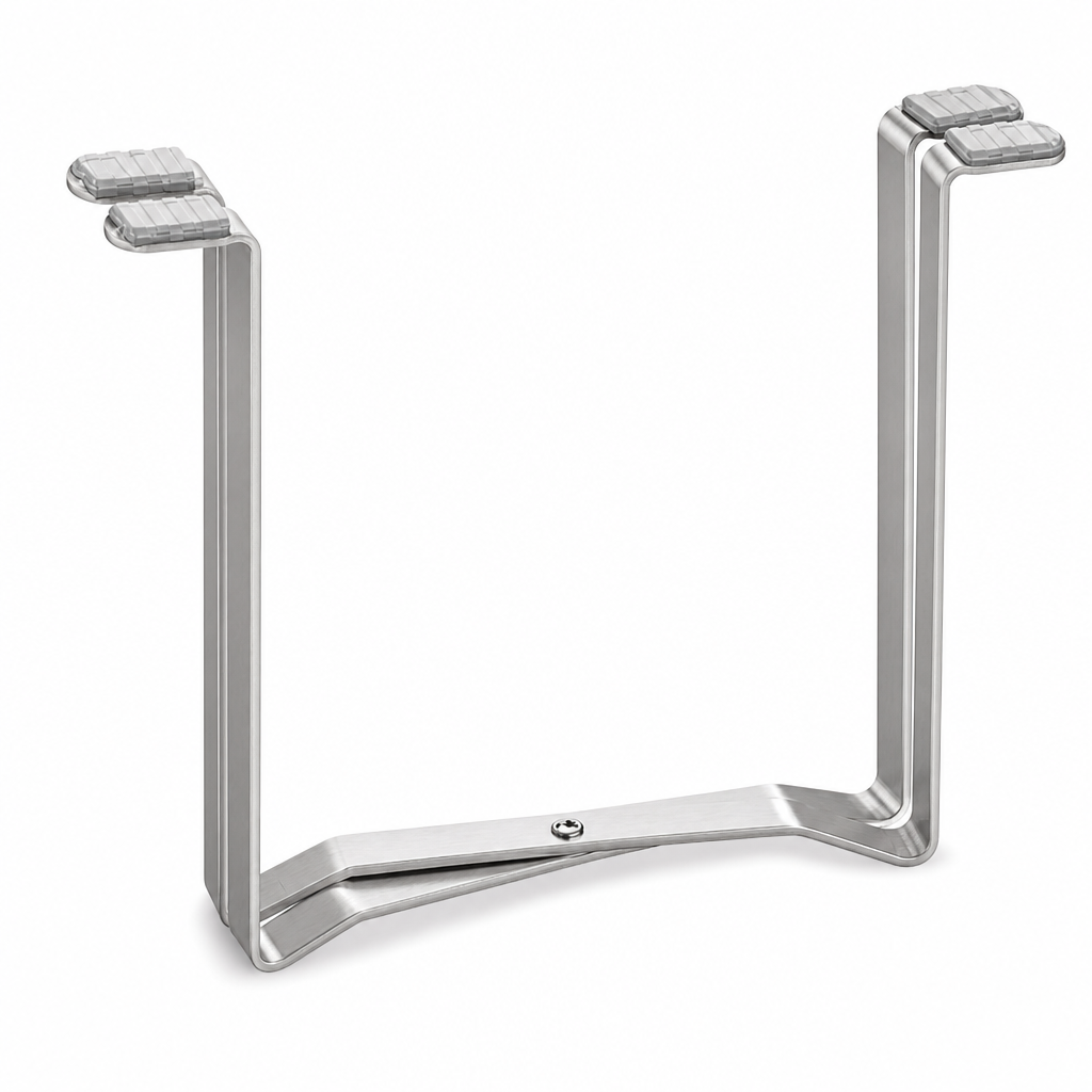Foldable Stainless Steel Trash Bag Holder for Kitchen & Desktop