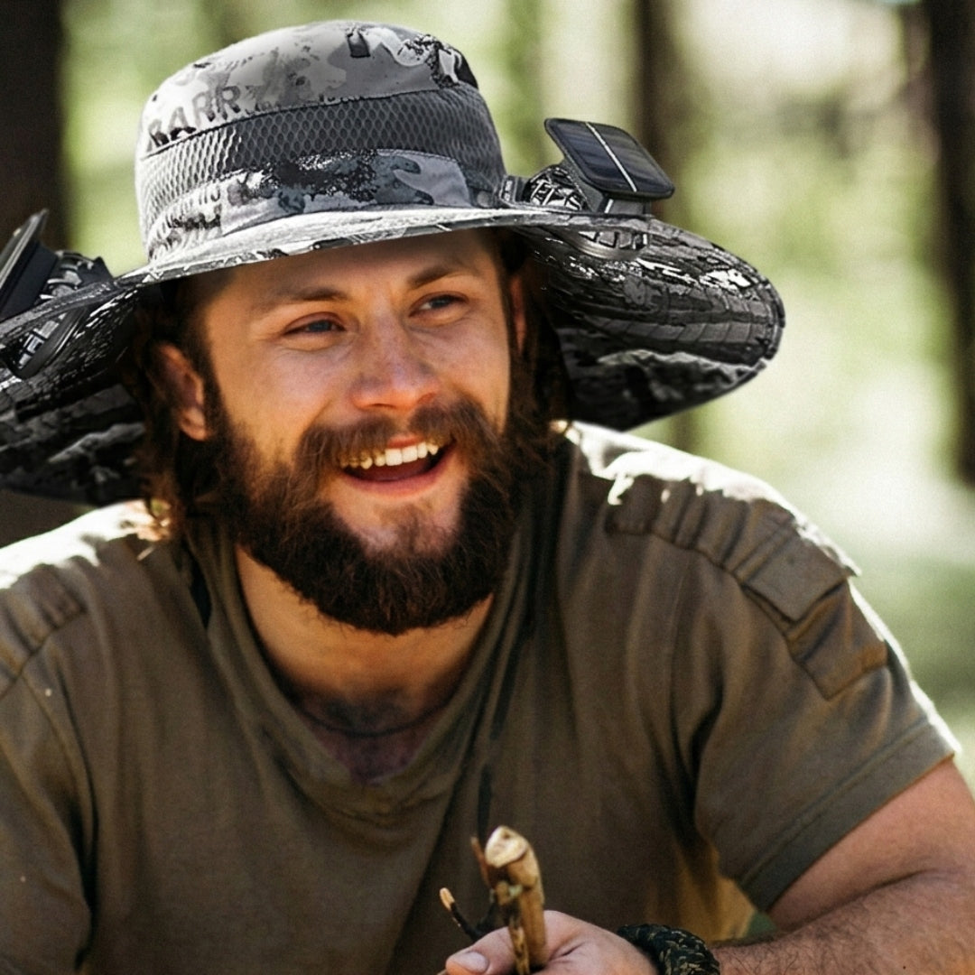 🔥Early Father's Day Sale 60% OFF🧢Wide Brim Solar Fan Outdoor Fishing Hat & USB Charging