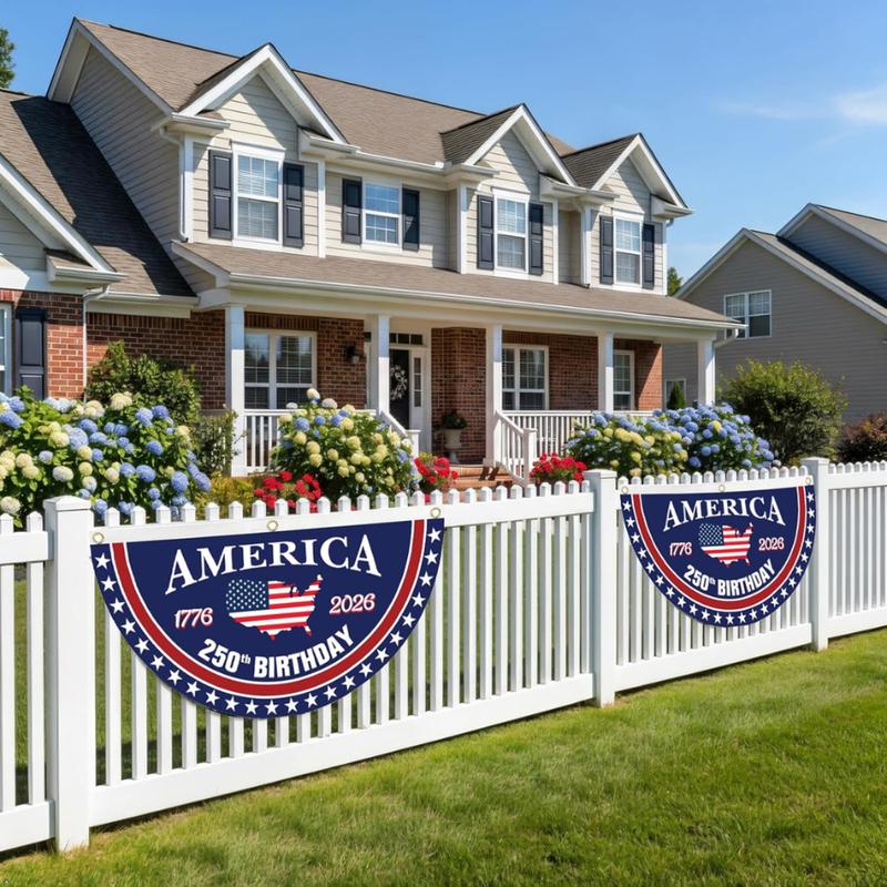 USA 250th Birthday Bunting: Hand-Sewn Stripes & Heavy-Duty Nylon 🧵🇺🇸