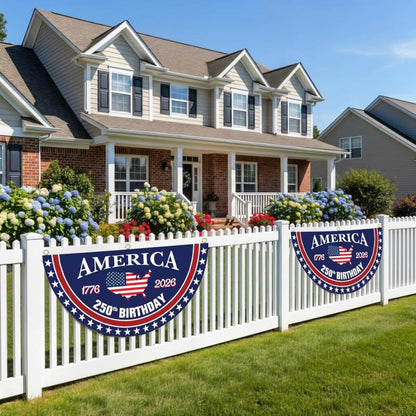 USA 250th Birthday Bunting: Hand-Sewn Stripes & Heavy-Duty Nylon 🧵🇺🇸